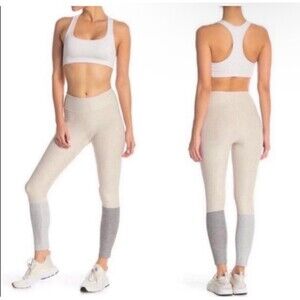 Outdoor Voices Leggings Womens Medium Beige Grey Athletic Workout Exercise Fit
